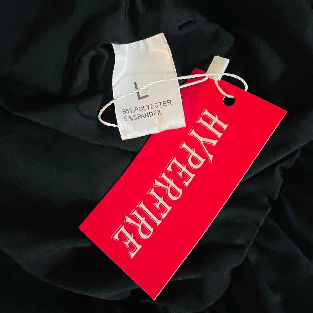 Hyperfire Long Sleeve Bubble Skirt Mini Dress Size L Large NWT Black - Picture 5 of 8